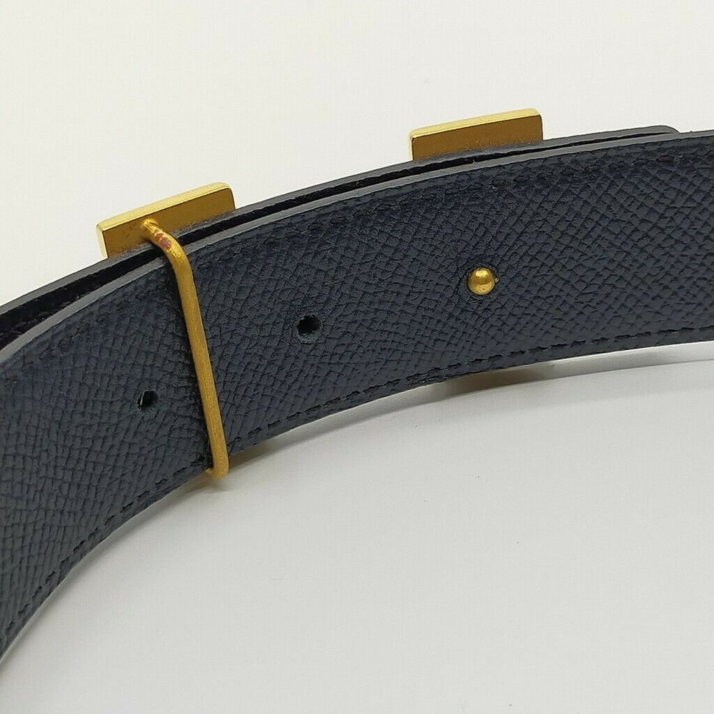 Authentic Hermes H Gold Buckle Reversible Belt - Picture 6 of 10